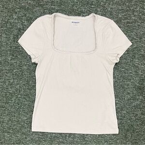 Old Navy Women's Cream Square Neck Tee